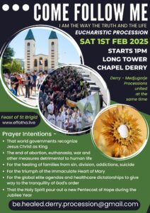 Come Follow Me Saturday 1st February 2025 Derry @ Long Tower Church